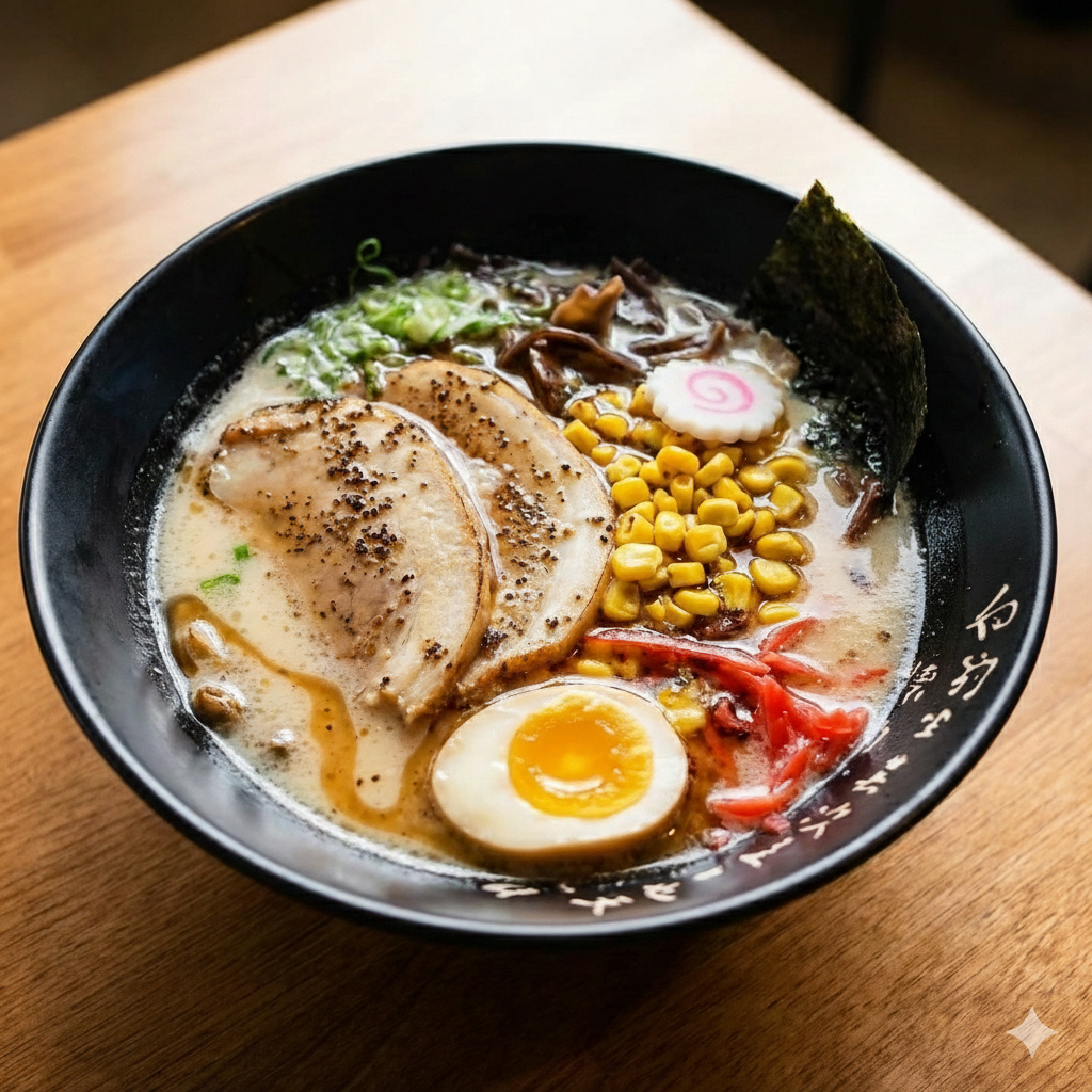 Bowl of tonkotsu ramen at After Hours Ramen, San Francisco