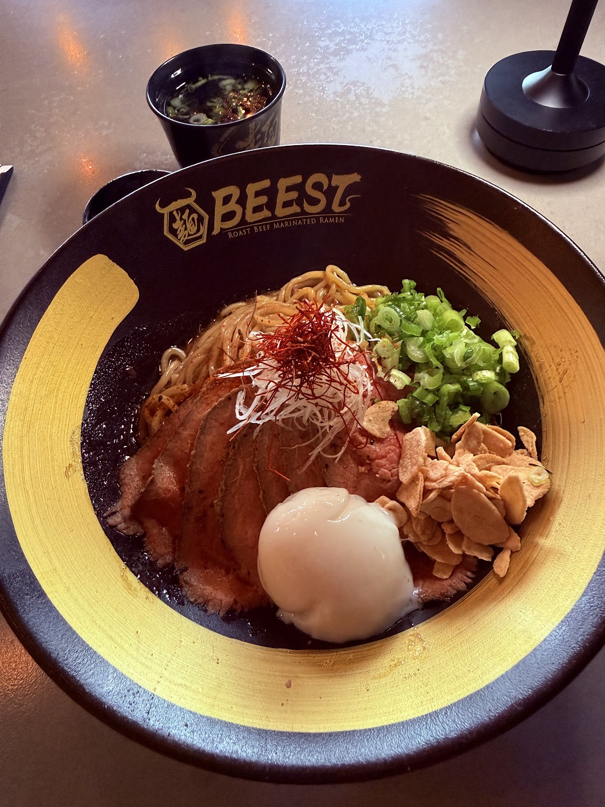 Bowl of ramen at BEEST Ramen, Vancouver