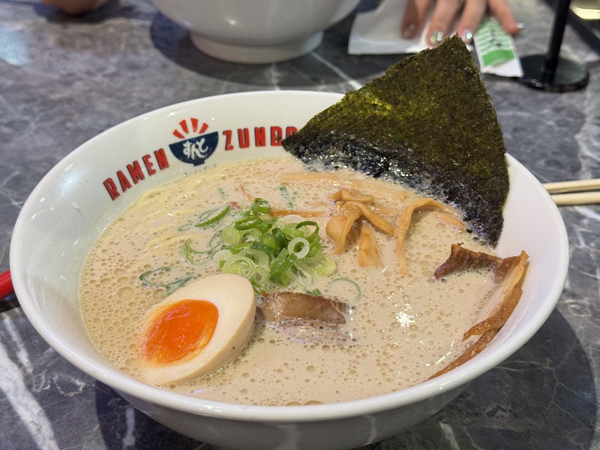 Bowl of tonkotsu ramen at Ramen Zundo, Sydney