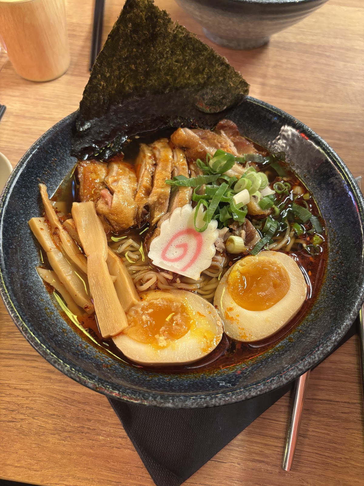 Bowl of tonkotsu ramen at Ramen Kōdō, Paris