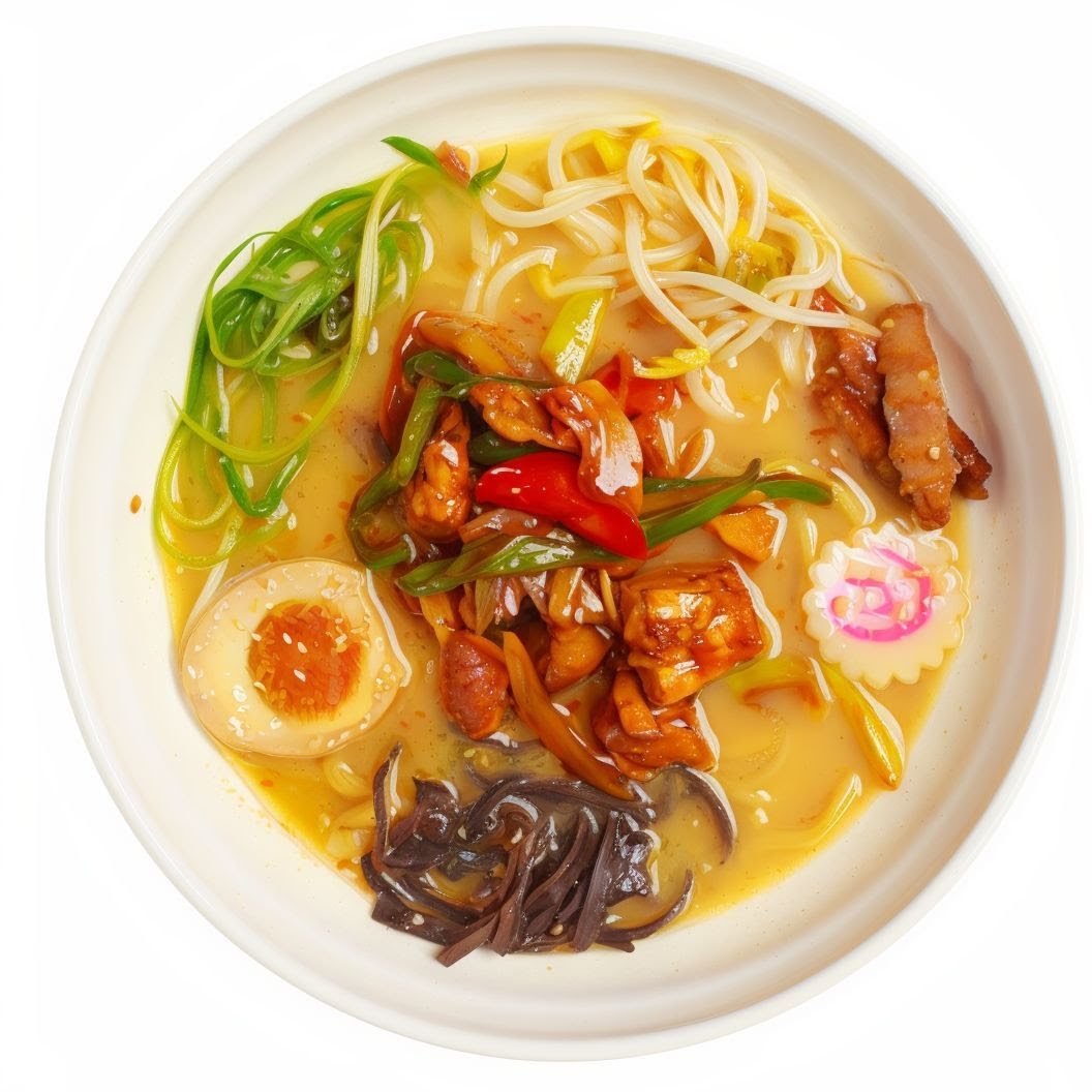 Bowl of tonkotsu ramen at Igo Ramen, Madrid