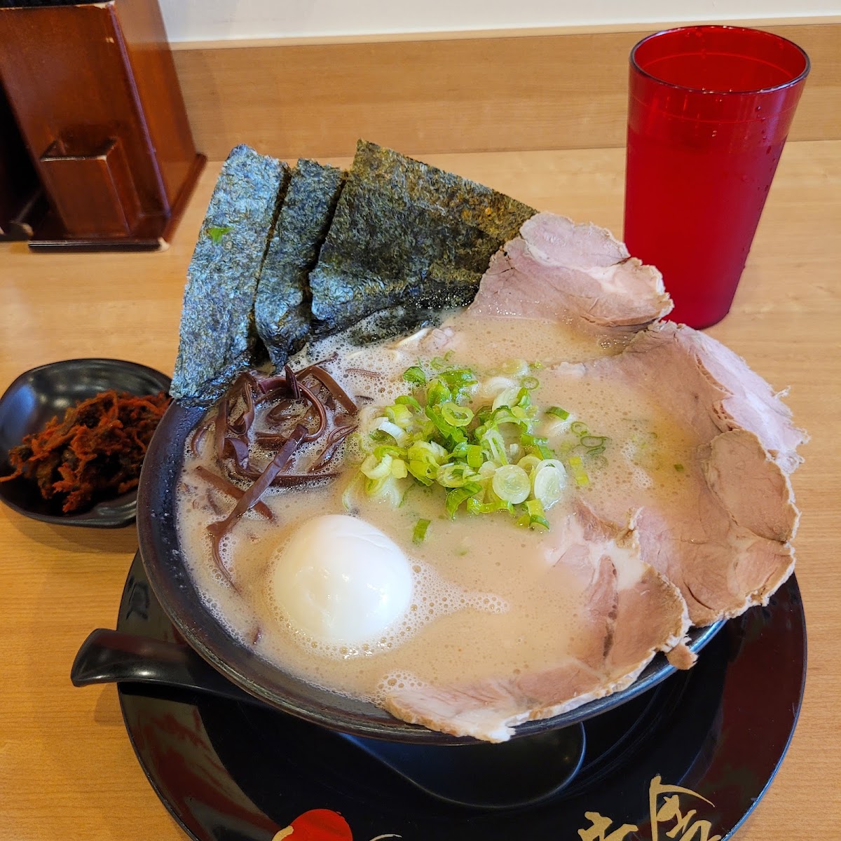 Bowl of tonkotsu ramen at Ikkousha Ramen, Toronto
