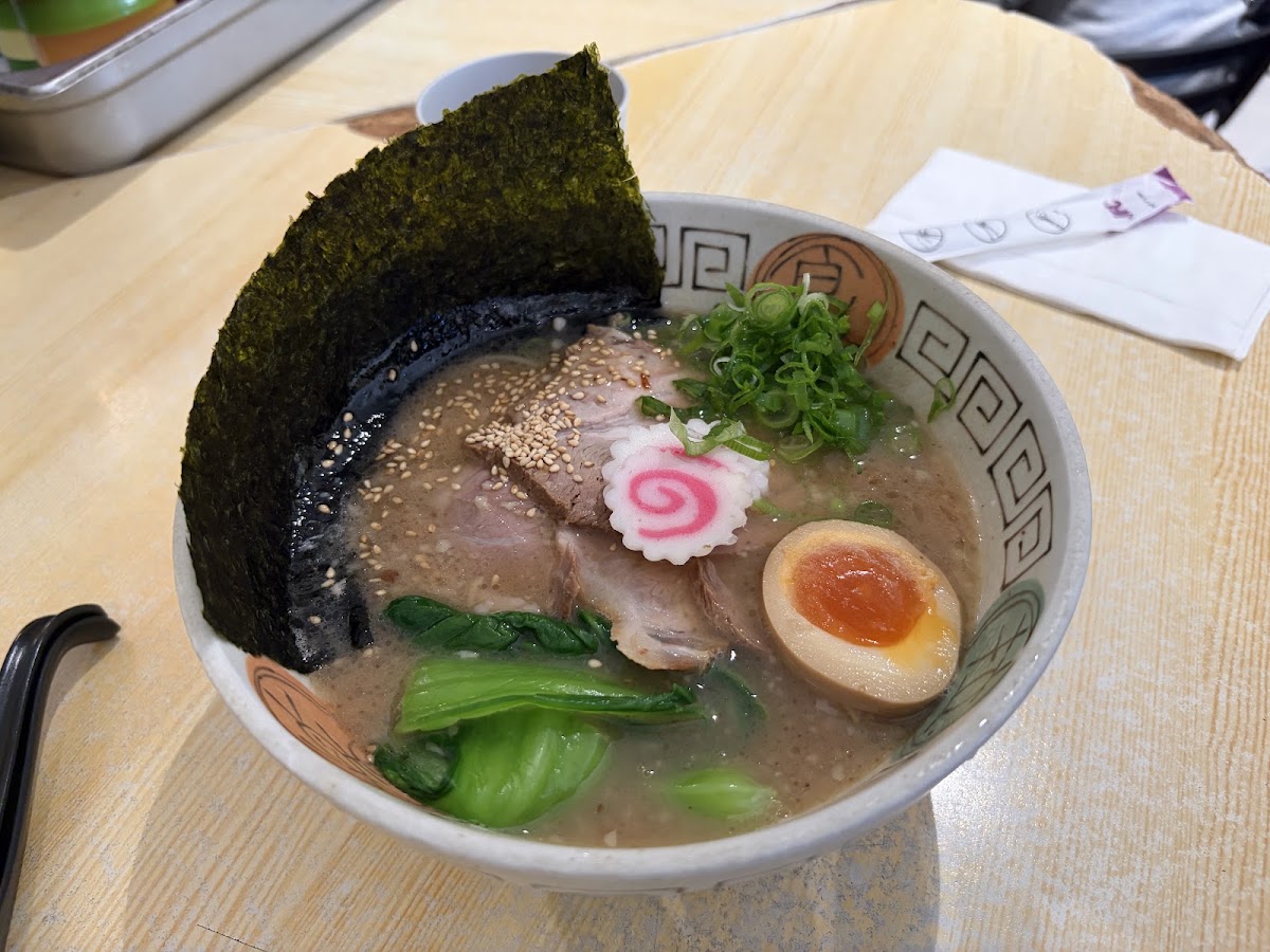 Bowl of tonkotsu ramen at Ryo's Noodles, Sydney