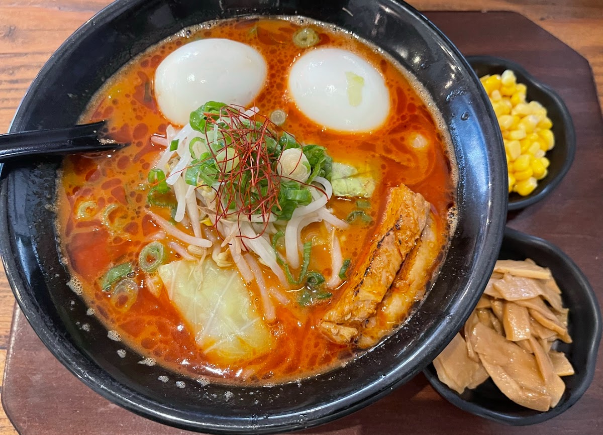 Bowl of tonkotsu ramen at DTLA Ramen, Los Angeles
