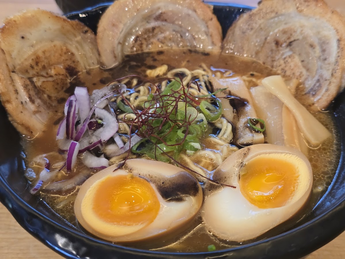 Bowl of tsukemen ramen at Ramen Wang, Paris