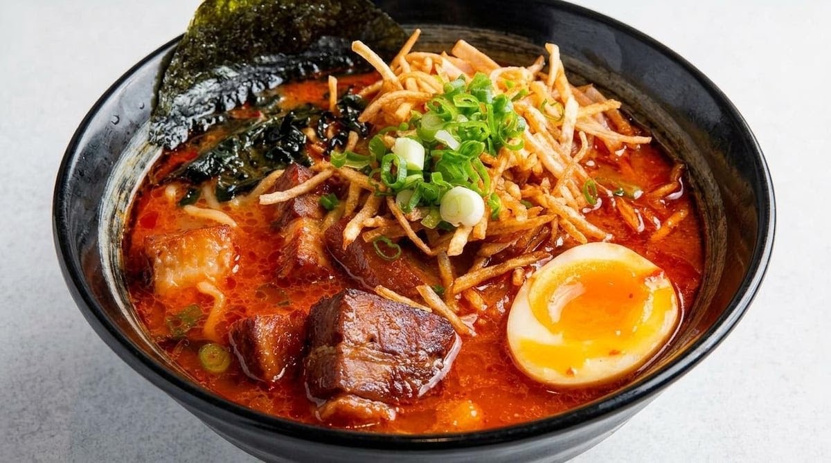 Bowl of tonkotsu ramen at Kaiju Eats Ramen & Izakaya, San Francisco