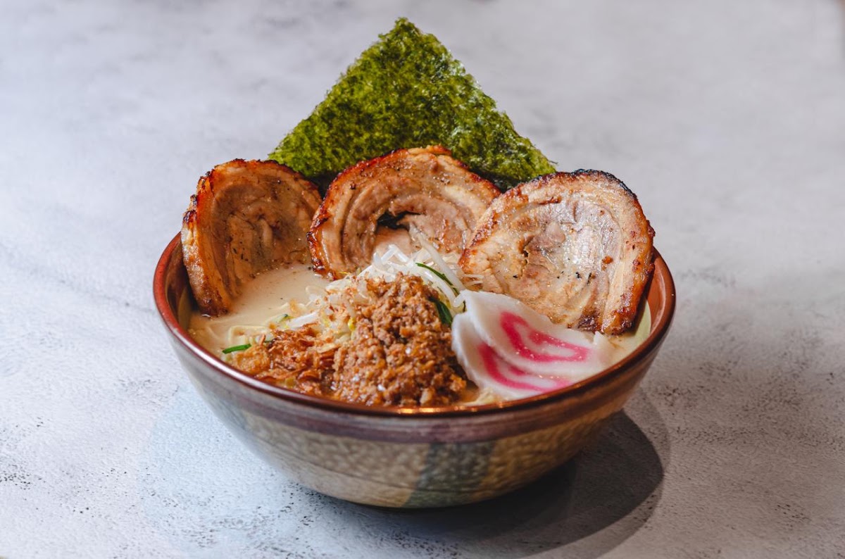 Bowl of miso ramen at Misoya Ramen, São Paulo