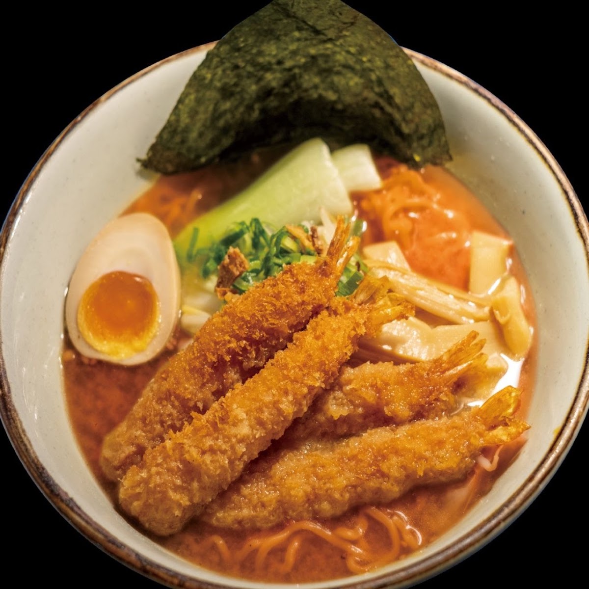 Bowl of tonkotsu ramen at Umaimon Ramen, Barcelona
