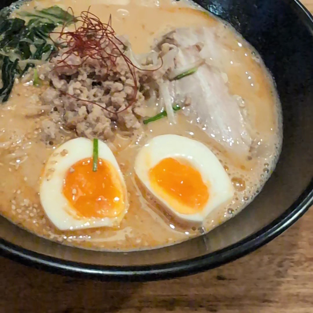 Bowl of miso ramen at Ramen Misoya Sake Bar, Melbourne