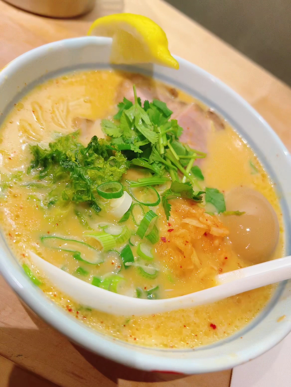 Bowl of ramen at Maruhachi Ra-men, Vancouver