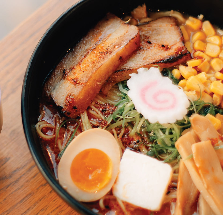 Bowl of tonkotsu ramen at Kuu, New York