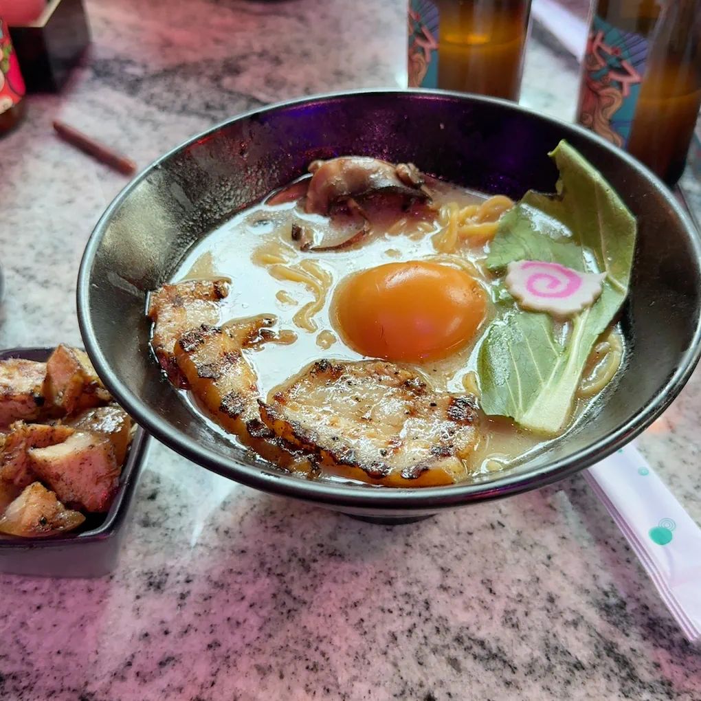 Bowl of ramen at Yoko Ramen, Mexico City
