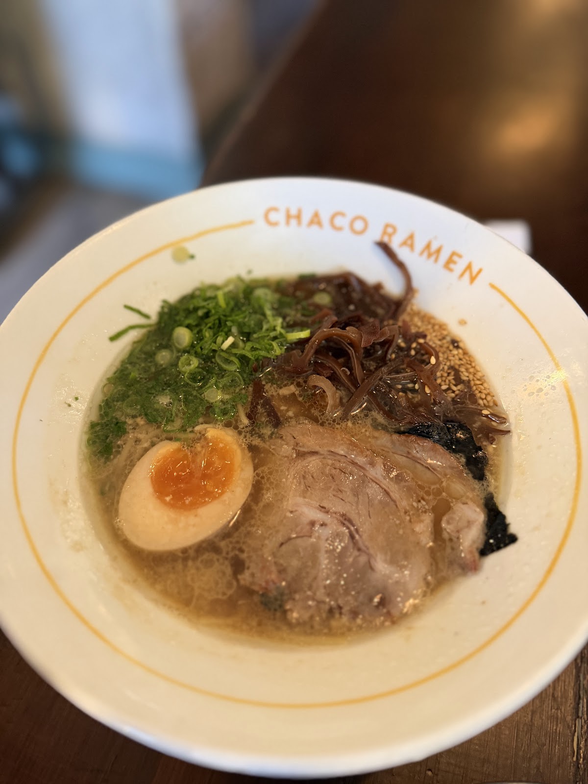 Bowl of shoyu ramen at Chaco Ramen, Sydney