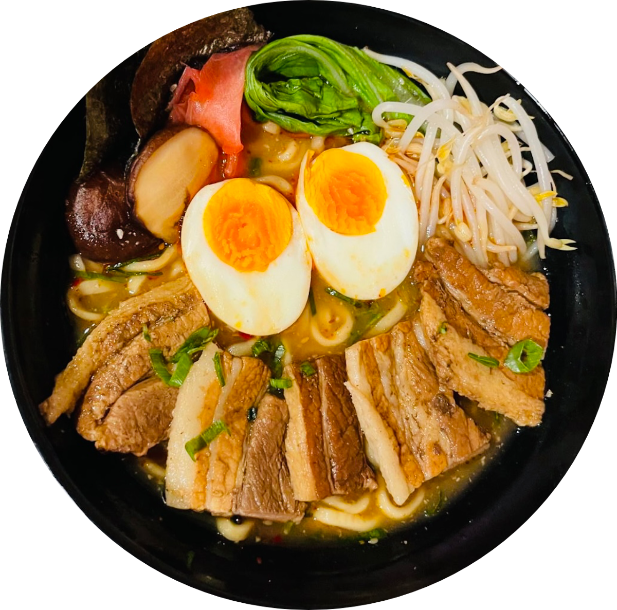 Bowl of ramen at Basement Bistro, Lisbon