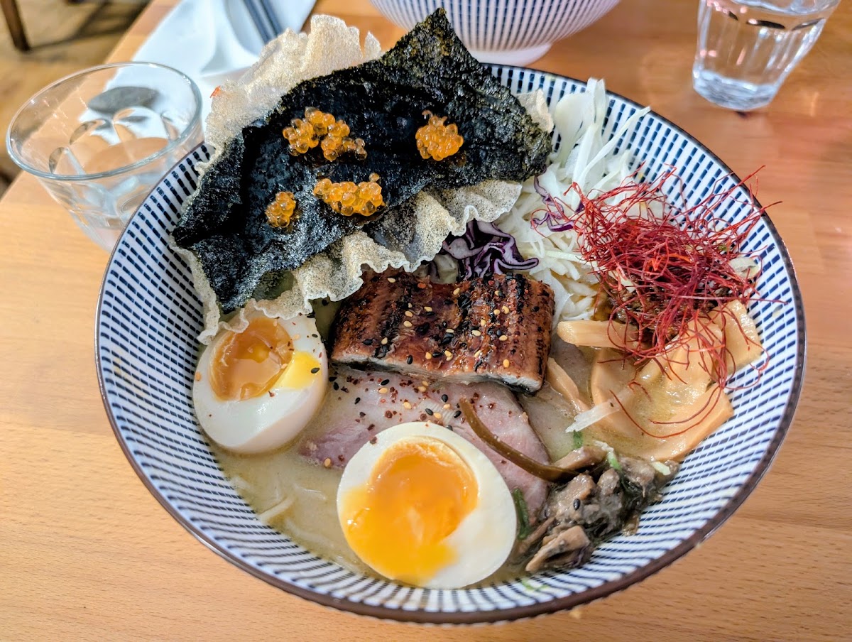Bowl of shoyu ramen at Ukiyo Ramen, Paris