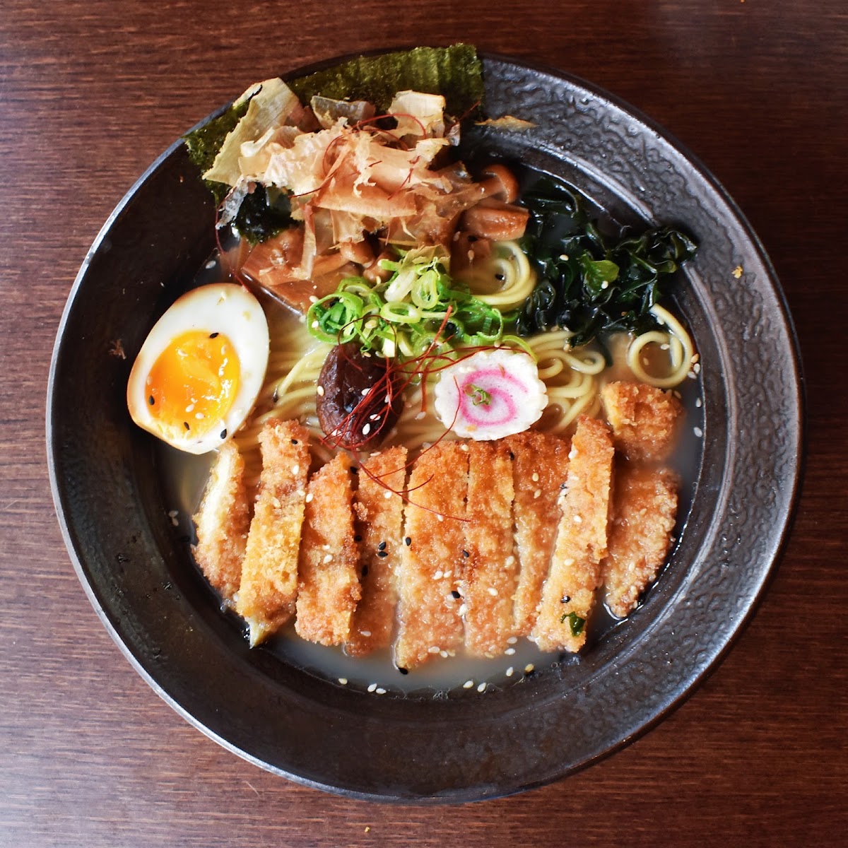 Bowl of ramen at Ramen-ya Ajisen Artesanal, Barcelona