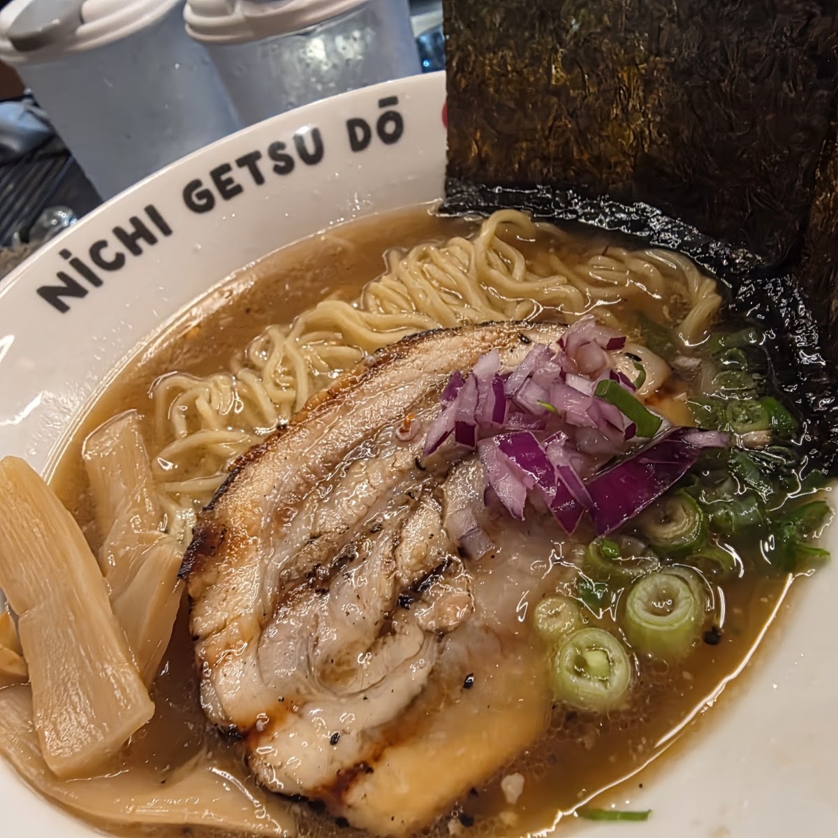 Bowl of miso ramen at Nichi Getsu Dō, Sydney