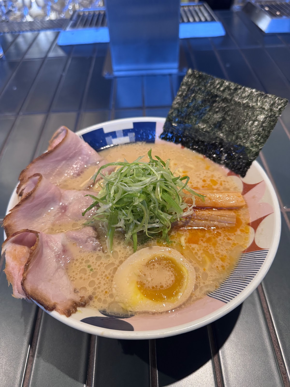 Bowl of tonkotsu ramen at Tonchin, Los Angeles