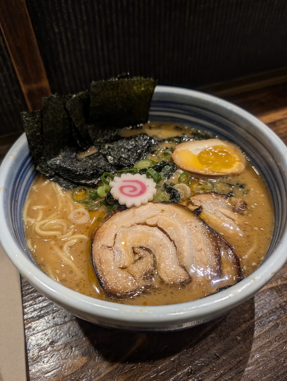 Bowl of miso ramen at Ramen-ya Hiro, Barcelona